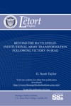 Beyond the Battlefield: Institutional Army Transformation Following Victory in Iraq