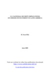 U.S. National Security Implications of Chinese Involvement in Latin America by R. Evan Ellis Dr.